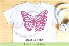 Monarch Butterfly Wall Art SVG, Modern Floral Butterfly Product Image 3