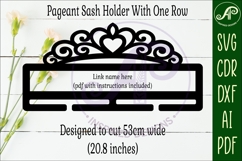 Pageant Sash Holder SVG | Crown Name Laser Cut File Product Image 3