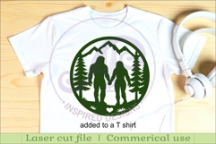 Bigfoot couple wall art sign, SVG file Product Image 3