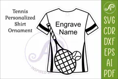 Tennis Shirt Christmas Ornament SVG laser cut Product Image 3
