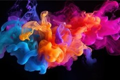 Dynamic abstract colorful liquid water. Generate Ai Product Image 1