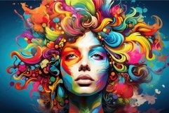 Diverse colorful woman head. Generate Ai Product Image 1