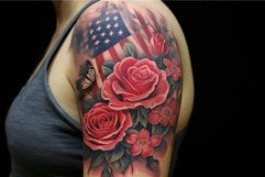 American flag tattoo. Generate Ai Product Image 1