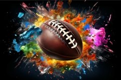 Leather american football ball. Generate Ai Product Image 1