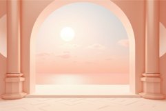 Intricate Arch types background. Generate Ai Product Image 1