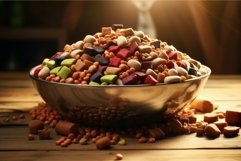 Crunchy Bowl dog food. Generate Ai Product Image 1