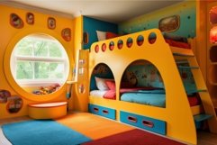Colorful room kids tent. Generate Ai Product Image 1