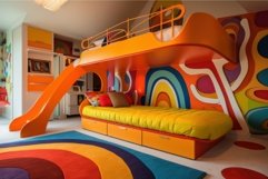 Spacious Colorful room kids tent. Generate Ai Product Image 1