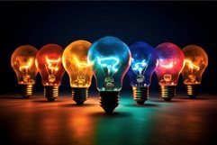 Vivid Bulb light colorful. Generate Ai Product Image 1