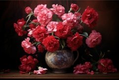 Colorful Carnations vase. Generate Ai Product Image 1