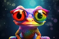 Playful Cute colorful frog. Generate Ai Product Image 1