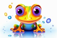 Captivating Cute colorful bright frog. Generate Ai Product Image 1