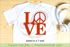 Love word with peace sign wall art sign. Product Image 3