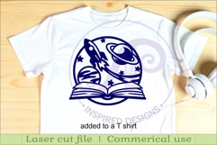 Space Book Wall Art SVG Laser Cut File Reading Decor Product Image 3