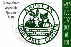 Abuela's Vegetable Garden Sign SVG, Laser Cut Vegetable Gard Product Image 3