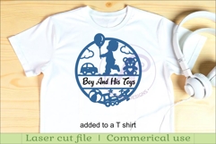 Little Boy and Toys name sign svg laser cut Product Image 3