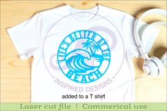 Life’s Better at the Beach SVG, Coastal Wave Wall Art Laser Product Image 3