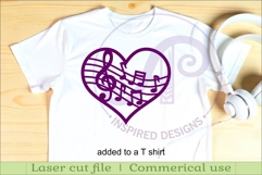 Music heart wall sign, SVG file. Product Image 3