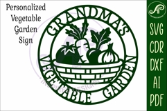 Grandma's Vegetable Garden Sign SVG, Laser Cut Vegetable Gar Product Image 3
