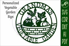 Grandma's Vegetable Garden Sign SVG, Laser Cut Vegetable Gar Product Image 3