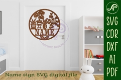 Indoor plants name wall art sign, SVG personalized sign Product Image 3
