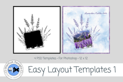 Easy Layout Templates 1 | Floral Scrapbook PSDs Product Image 4