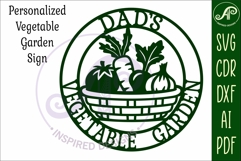 Dad's Vegetable Garden Sign SVG, Laser Cut Vegetable Gard Product Image 3