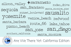 California Travel Word Art PNG Clipart Product Image 4