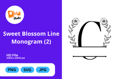 Simple Blossom Line Monogram Product Image 1