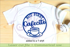But first Cafecito and wine wall sign, SVG file. vector sign Product Image 3