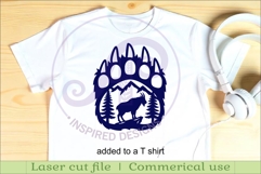 Bear paw print with Mountain Goat wall sign Product Image 3