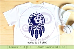 Moon and Stars Dreamcatcher Laser Cut File, Boho Wall Art Product Image 3