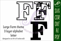 Farm Large F wall Letter 3 layer sign Product Image 3