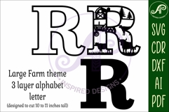 Farm Large R wall Letter 3 layer sign Product Image 3