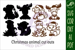 Christmas animals shapes laser cut wall art 4 Product Image 3