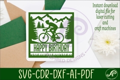 Cycling male Name sign svg laser cut template Product Image 3