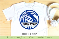 Male Ski Jump wall sign, Skier laser cut sign Product Image 3