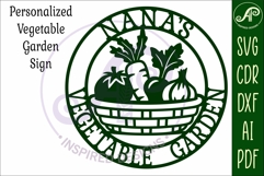 Nana's Vegetable Garden Sign SVG, Laser Cut Vegetable Gar Product Image 3