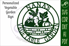 Nana's Vegetable Garden Sign SVG, Laser Cut Vegetable Gar Product Image 3