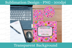 Teacher Composition Book Mouse Pad and Coasters, Sublimation Product Image 2