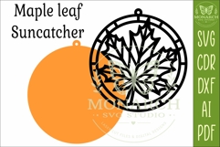 Maple Leaf Suncatcher SVG | Autumn Window Hanger Laser Product Image 2