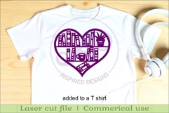 Book lovers heart wall sign, SVG file. vector sign Product Image 3