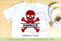 Skull and crossbones name sign svg laser cut file Product Image 2