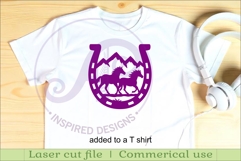 Horse Shoe Running horses wall sign Product Image 3