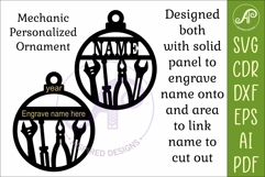 Mechanic Christmas Ornament SVG, Custom Tool Ornament, Product Image 3