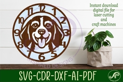 Beagle Dog Clock SVG, Beagle Wall Clock Laser Cut Product Image 3