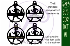 Runner athlete theme personalized Christmas Ornament SVG Product Image 3