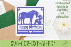 Personalized Horse Girl Name Sign SVG. Equestrian Decor Product Image 4