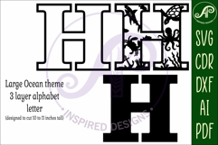 Ocean Large H wall Letter 3 layer sign Product Image 3