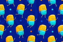 Eraser Mascot Seamless Pattern Product Image 1